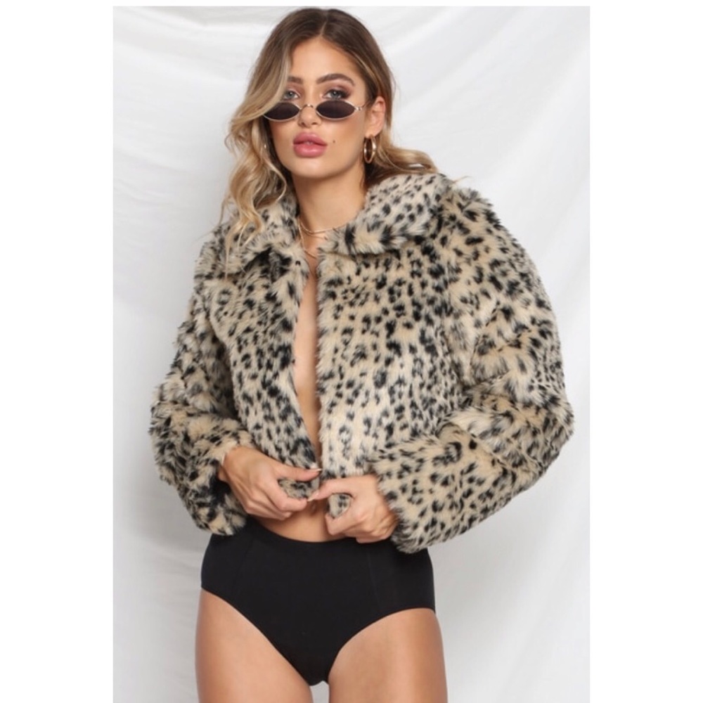 31• 2X H P* Seven Wonders Femme Leopard Coat S. 10 $130 - Picture 3 of 8
